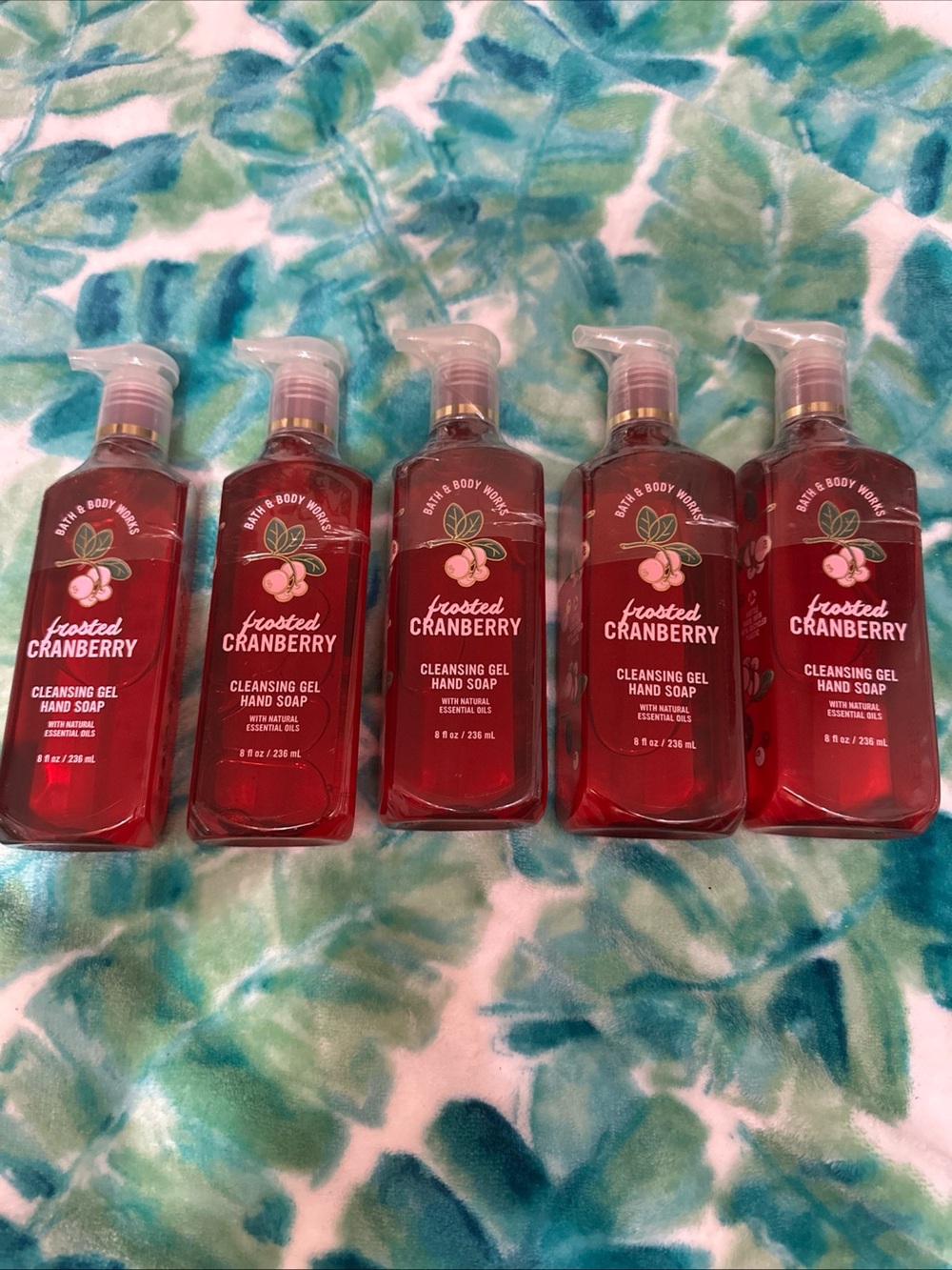 Bath & Body Works Frosted Cranberry Cleansing Gel Hand Soap Lot,New